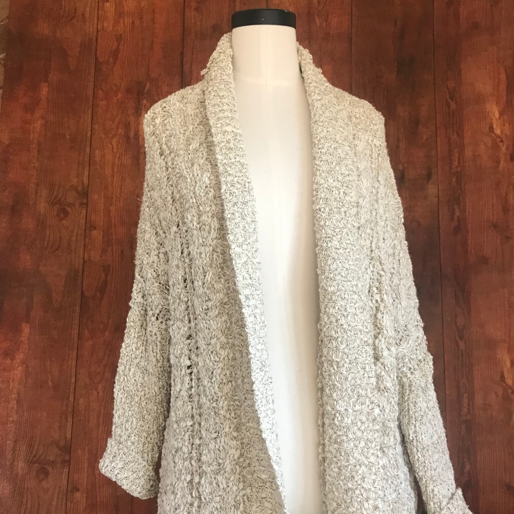 Charlotte Russe Soft Cream Open Cardigan